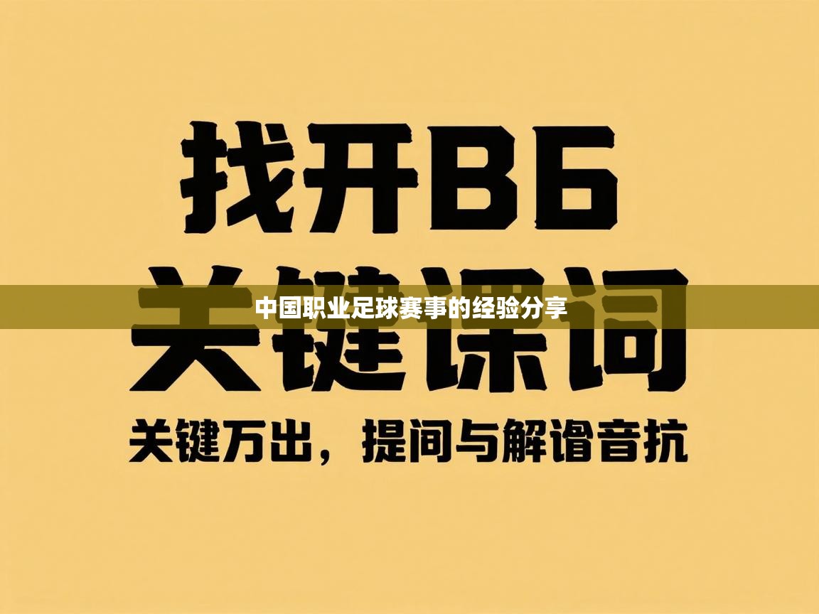 中国职业足球赛事的经验分享